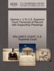 Image for Garrow V. U S U.S. Supreme Court Transcript of Record with Supporting Pleadings