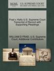 Image for Frad V. Kelly U.S. Supreme Court Transcript of Record with Supporting Pleadings