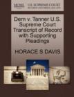 Image for Dern V. Tanner U.S. Supreme Court Transcript of Record with Supporting Pleadings