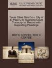 Image for Texas Cities Gas Co V. City of El Paso U.S. Supreme Court Transcript of Record with Supporting Pleadings