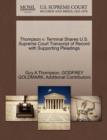 Image for Thompson V. Terminal Shares U.S. Supreme Court Transcript of Record with Supporting Pleadings