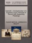 Image for Gabrielli V. Knickerbocker U.S. Supreme Court Transcript of Record with Supporting Pleadings