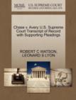 Image for Chase V. Avery U.S. Supreme Court Transcript of Record with Supporting Pleadings