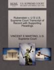 Image for Rubenstein V. U S U.S. Supreme Court Transcript of Record with Supporting Pleadings