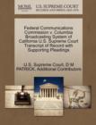 Image for Federal Communications Commission V. Columbia Broadcasting System of California U.S. Supreme Court Transcript of Record with Supporting Pleadings