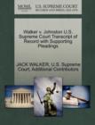 Image for Walker V. Johnston U.S. Supreme Court Transcript of Record with Supporting Pleadings