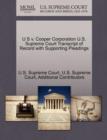 Image for U S V. Cooper Corporation U.S. Supreme Court Transcript of Record with Supporting Pleadings