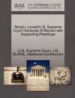 Image for Wood V. Lovett U.S. Supreme Court Transcript of Record with Supporting Pleadings