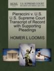 Image for Pieraccini V. U.S. U.S. Supreme Court Transcript of Record with Supporting Pleadings