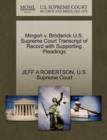 Image for Mingori V. Broderick U.S. Supreme Court Transcript of Record with Supporting Pleadings