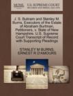 Image for J. S. Butnam and Stanley M. Burns, Executors of the Estate of Abraham Burtman, Petitioners, V. State of New Hampshire. U.S. Supreme Court Transcript of Record with Supporting Pleadings