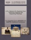 Image for U S V. Zazove U.S. Supreme Court Transcript of Record with Supporting Pleadings