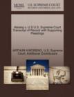 Image for Harang V. U S U.S. Supreme Court Transcript of Record with Supporting Pleadings