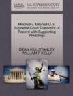 Image for Mitchell V. Mitchell U.S. Supreme Court Transcript of Record with Supporting Pleadings