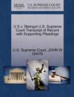 Image for U S V. Steingut U.S. Supreme Court Transcript of Record with Supporting Pleadings