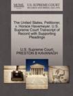 Image for The United States, Petitioner, V. Horace Havemeyer. U.S. Supreme Court Transcript of Record with Supporting Pleadings