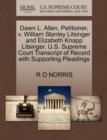 Image for Dawn L. Allen, Petitioner, V. William Stanley Litsinger and Elizabeth Knapp Litsinger. U.S. Supreme Court Transcript of Record with Supporting Pleadings
