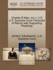 Image for Charles R Allen, Inc V. U S U.S. Supreme Court Transcript of Record with Supporting Pleadings