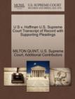 Image for U S V. Hoffman U.S. Supreme Court Transcript of Record with Supporting Pleadings