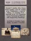 Image for Gerald F. Updike, Mrs. Grace Peari Updike, Leon W. Updike, Et Al., Petitioners, V. Ivan M. West, J. C. Dunlap, P. N. Nacheff, Et Al. U.S. Supreme Court Transcript of Record with Supporting Pleadings