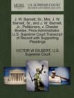 Image for J. W. Barnett, Sr., Mrs. J. W. Barnett, Sr., and J. W. Barnett, JR., Petitioners, V. Chester Bowles, Price Administrator. U.S. Supreme Court Transcript of Record with Supporting Pleadings
