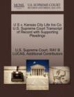 Image for U S V. Kansas City Life Ins Co U.S. Supreme Court Transcript of Record with Supporting Pleadings