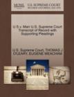 Image for U S V. Marr U.S. Supreme Court Transcript of Record with Supporting Pleadings