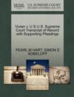 Image for Vivian V. U S U.S. Supreme Court Transcript of Record with Supporting Pleadings