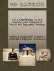 Image for U.S. V. Allen-Bradley Co. U.S. Supreme Court Transcript of Record with Supporting Pleadings