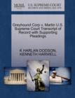 Image for Greyhound Corp V. Martin U.S. Supreme Court Transcript of Record with Supporting Pleadings