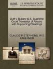Image for Duff V. Bullard U.S. Supreme Court Transcript of Record with Supporting Pleadings