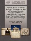 Image for Stella C. Davis and Betty Horrigan, Petitioners, V. Ray M. Foreman, Kenneth Clapper and Clyde Meachum. U.S. Supreme Court Transcript of Record with Supporting Pleadings