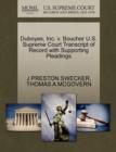 Image for Duboyes, Inc. V. Boucher U.S. Supreme Court Transcript of Record with Supporting Pleadings
