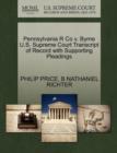 Image for Pennsylvania R Co V. Byrne U.S. Supreme Court Transcript of Record with Supporting Pleadings