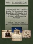 Image for Levitt and Sons, Inc., V. Division Against Discrimination in State Department of Education et al. U.S. Supreme Court Transcript of Record with Supporting Pleadings