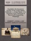 Image for Equitable Life Assurance Society of the United States, Petitioner, V. United States. U.S. Supreme Court Transcript of Record with Supporting Pleadings
