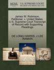 Image for James W. Robinson, Petitioner, V. United States. U.S. Supreme Court Transcript of Record with Supporting Pleadings