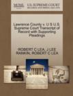 Image for Lawrence County V. U S U.S. Supreme Court Transcript of Record with Supporting Pleadings
