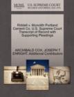 Image for Riddell V. Monolith Portland Cement Co. U.S. Supreme Court Transcript of Record with Supporting Pleadings