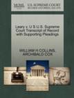 Image for Leary V. U S U.S. Supreme Court Transcript of Record with Supporting Pleadings