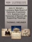 Image for John H. Michell V. Louisiana State Board of Optometry Examiners. U.S. Supreme Court Transcript of Record with Supporting Pleadings