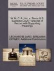 Image for W. M. C. A., Inc. V. Simon U.S. Supreme Court Transcript of Record with Supporting Pleadings
