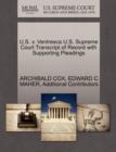 Image for U.S. V. Ventresca U.S. Supreme Court Transcript of Record with Supporting Pleadings