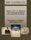 Image for Gibas V. U.S. U.S. Supreme Court Transcript of Record with Supporting Pleadings