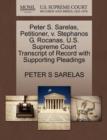 Image for Peter S. Sarelas, Petitioner, V. Stephanos G. Rocanas. U.S. Supreme Court Transcript of Record with Supporting Pleadings