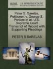 Image for Peter S. Sarelas, Petitioner, V. George S. Porikos Et Al. U.S. Supreme Court Transcript of Record with Supporting Pleadings