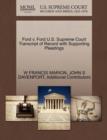 Image for Ford V. Ford U.S. Supreme Court Transcript of Record with Supporting Pleadings