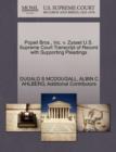 Image for Popeil Bros., Inc. V. Zysset U.S. Supreme Court Transcript of Record with Supporting Pleadings