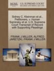 Image for Sidney C. Kleinman et al., Petitioners, V. Hyman Saminsky et al. U.S. Supreme Court Transcript of Record with Supporting Pleadings