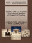 Image for Halpert V. Udall U.S. Supreme Court Transcript of Record with Supporting Pleadings